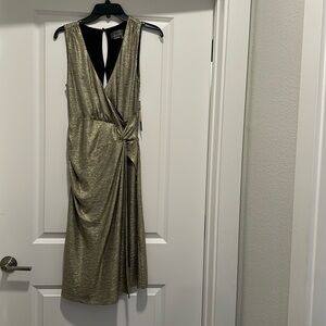 Anthropology, gold dress XS